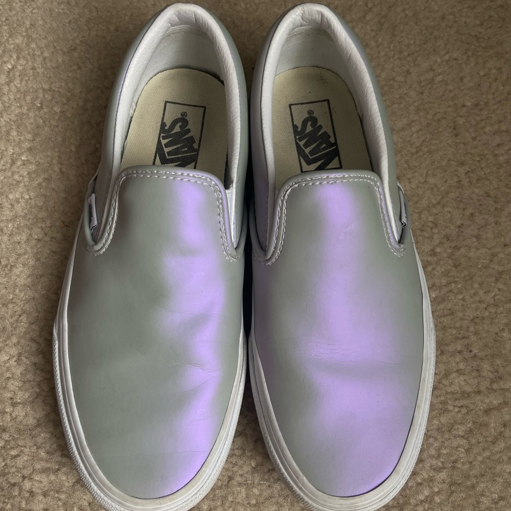 Iridescent Slip On Vans